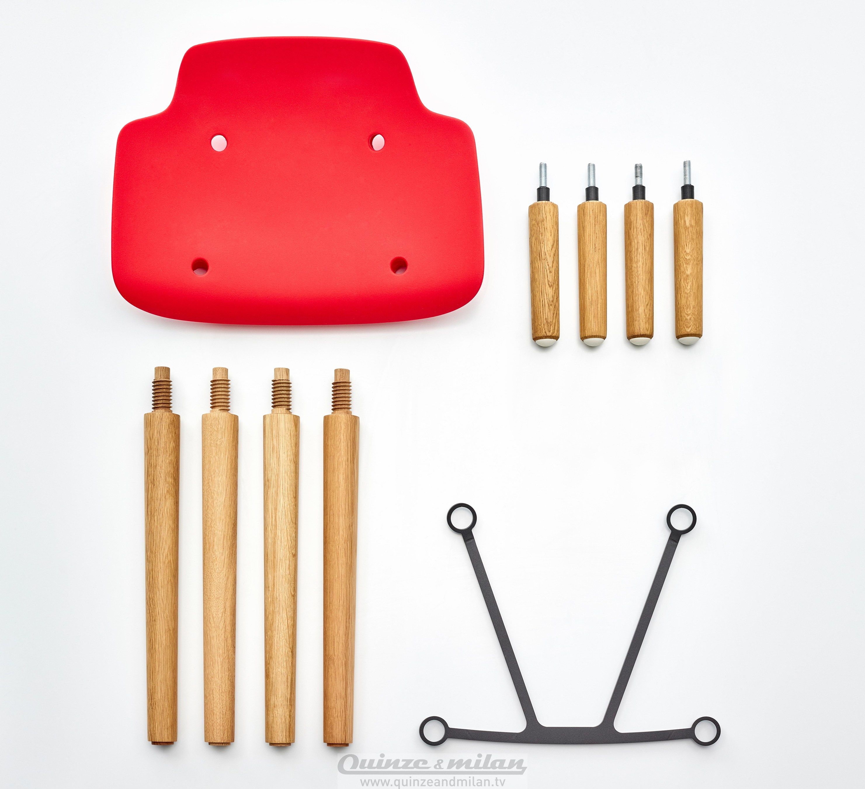 Табурет из дерева и полипропилена Quinze & Milan ARCH-00101580 - Вид №6