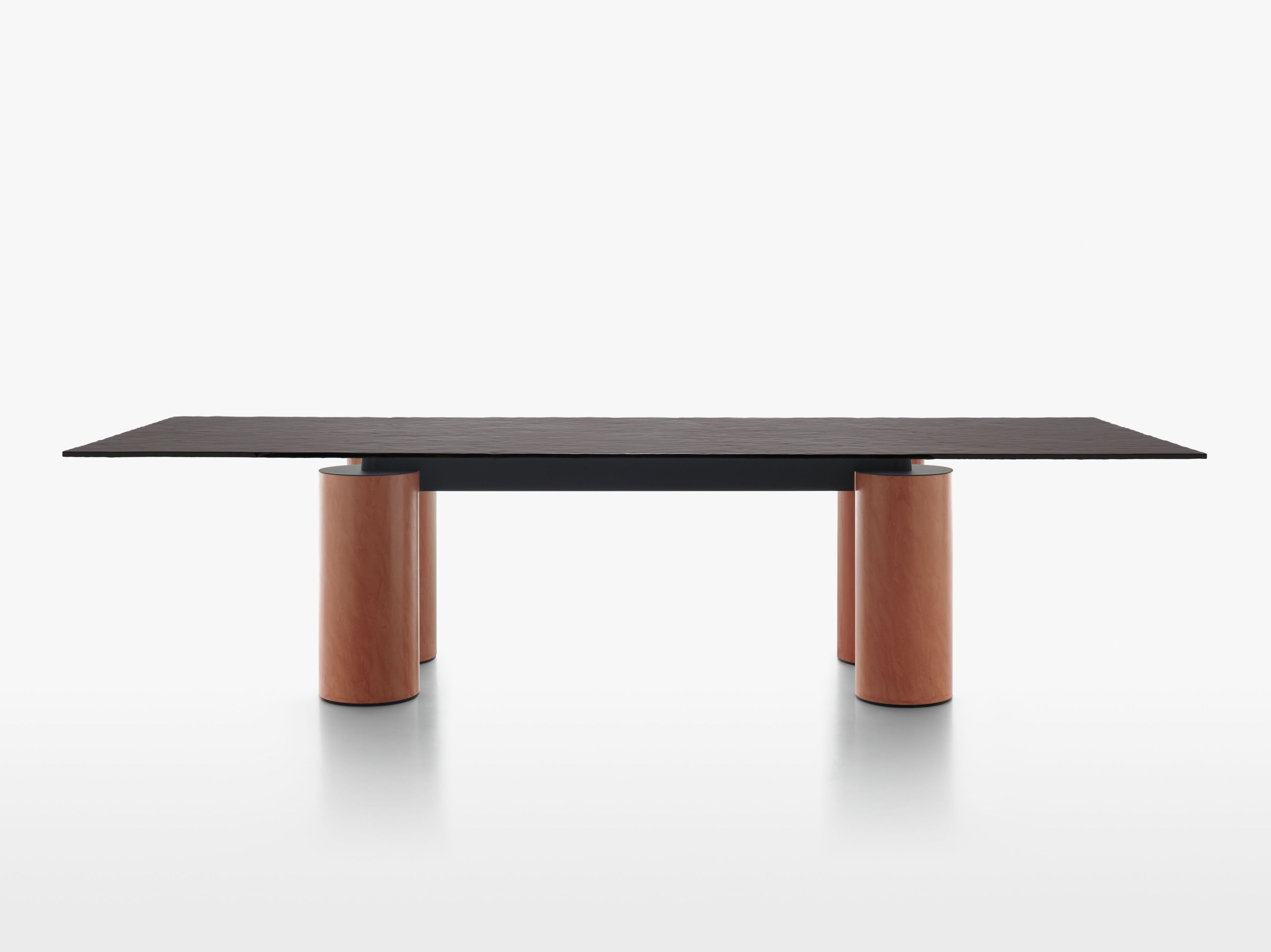 Прямоугольный стеклянный стол с основанием в прохладном ACERBIS SERENISSIMO ARCH-00131226 - Вид №1