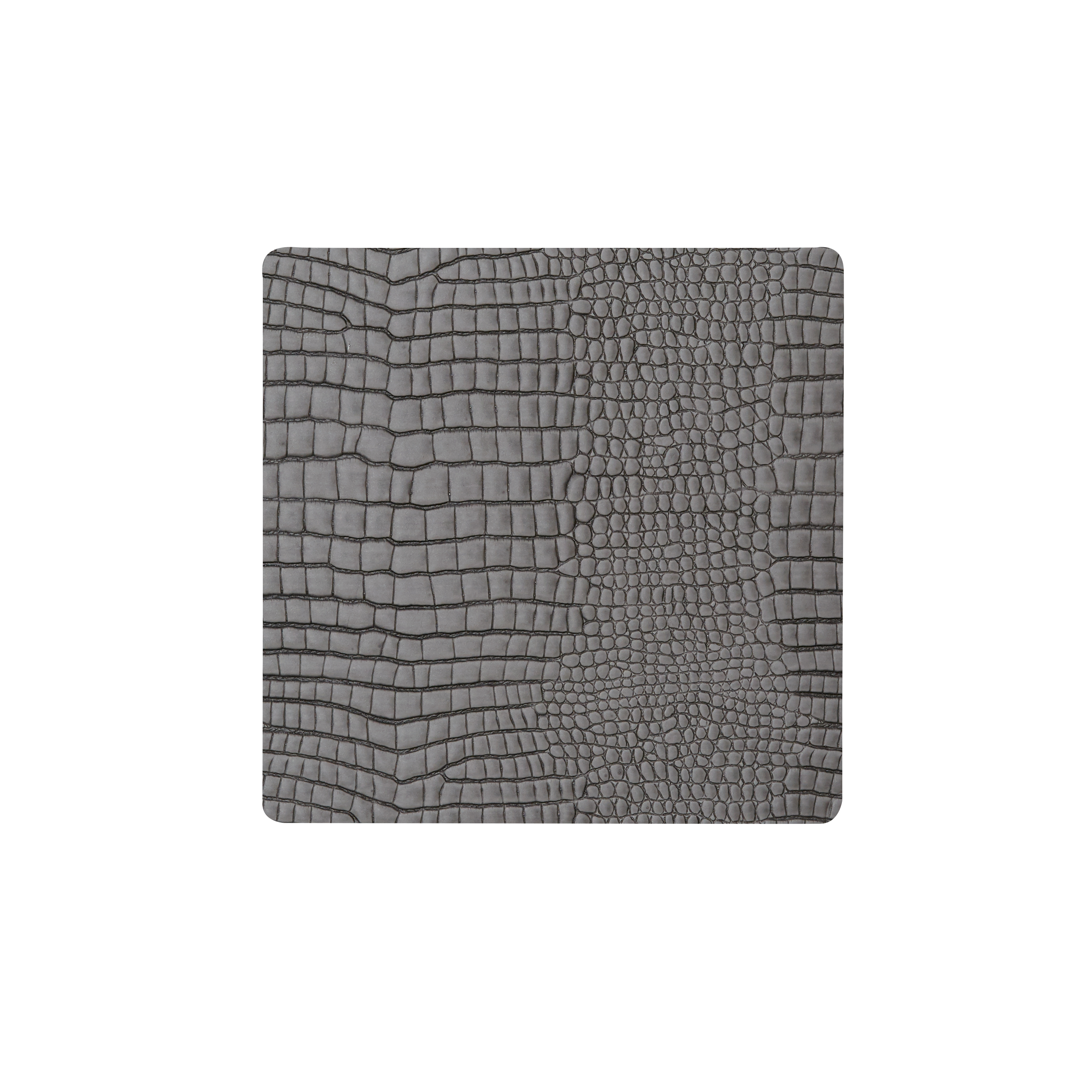 9899 CROCO silver-black подстаканник квадратный 10x10 см, толщина 2мм;LIND DNA - Вид №1