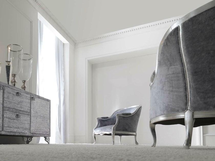 CorteZari Кресло из ткани с подлокотниками Zoe silver 641 - Вид №1