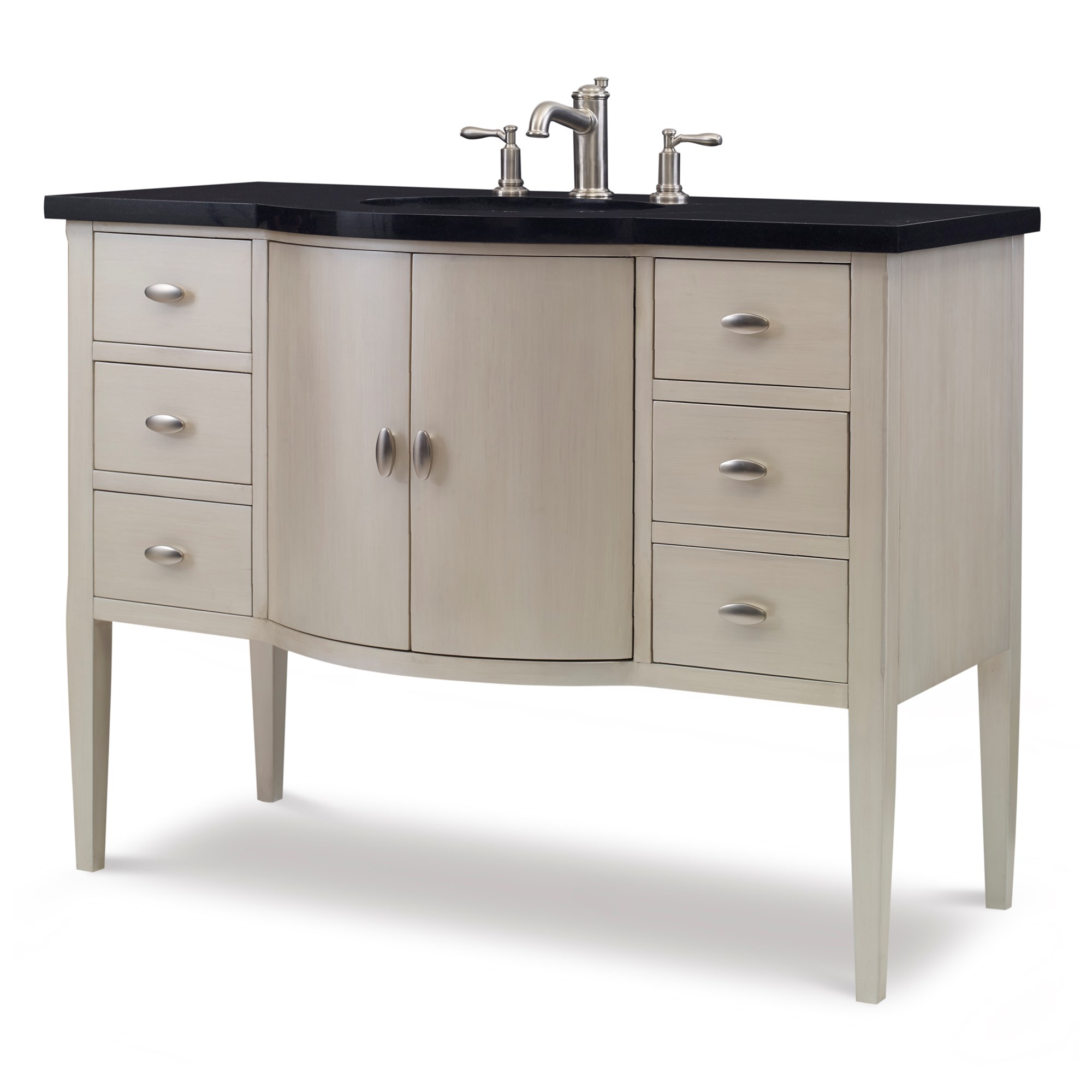 Тумбочка, большая (от 37 до 59,5) 08939-110-412 Sterling Bowfront Sink Chest - Champagne Ambella  - Вид №1