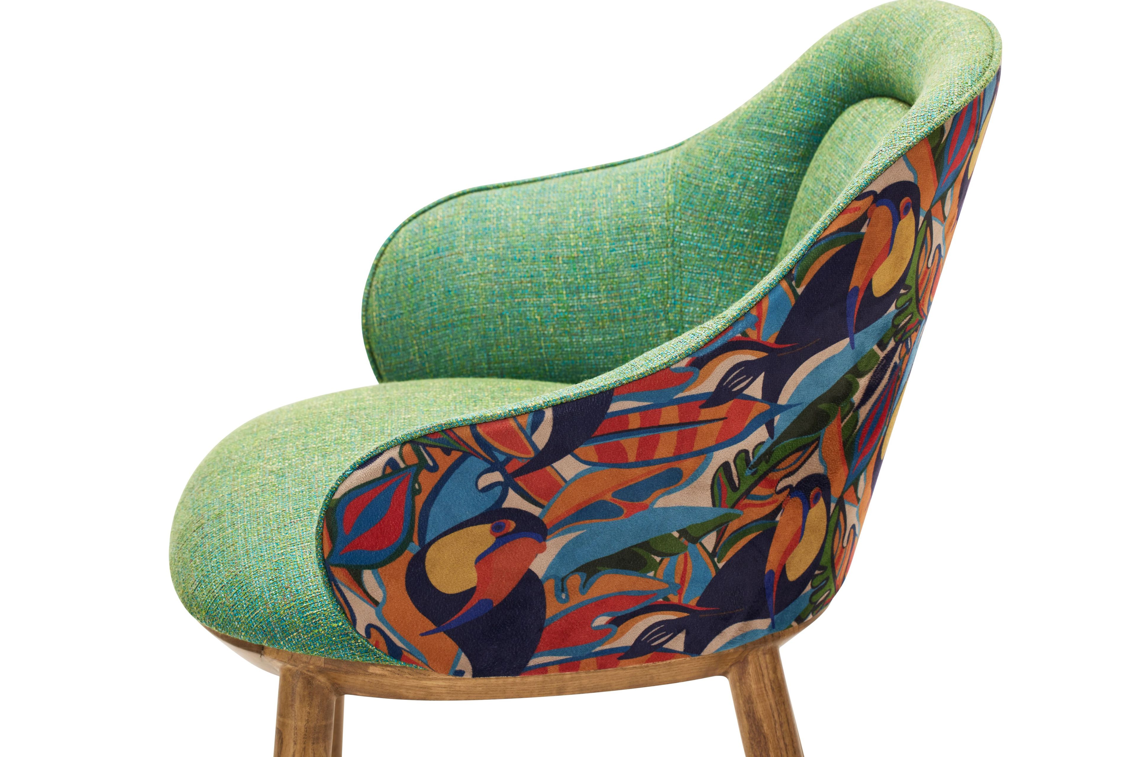 Тканевый барный стул с подлокотниками и спинкой Papell Design Анкара ARCH-00083016 - Вид №4