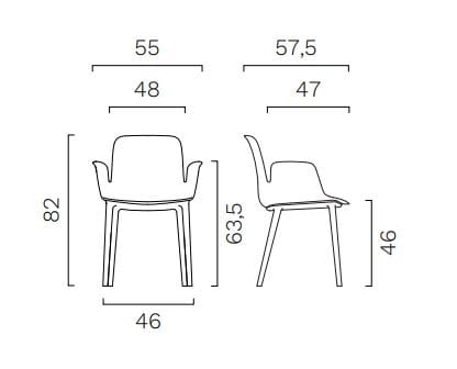 Пластиковый стул с мягким сиденьем FREZZA Fior di Lotus Plastic ARCH-00098322 - Вид №2