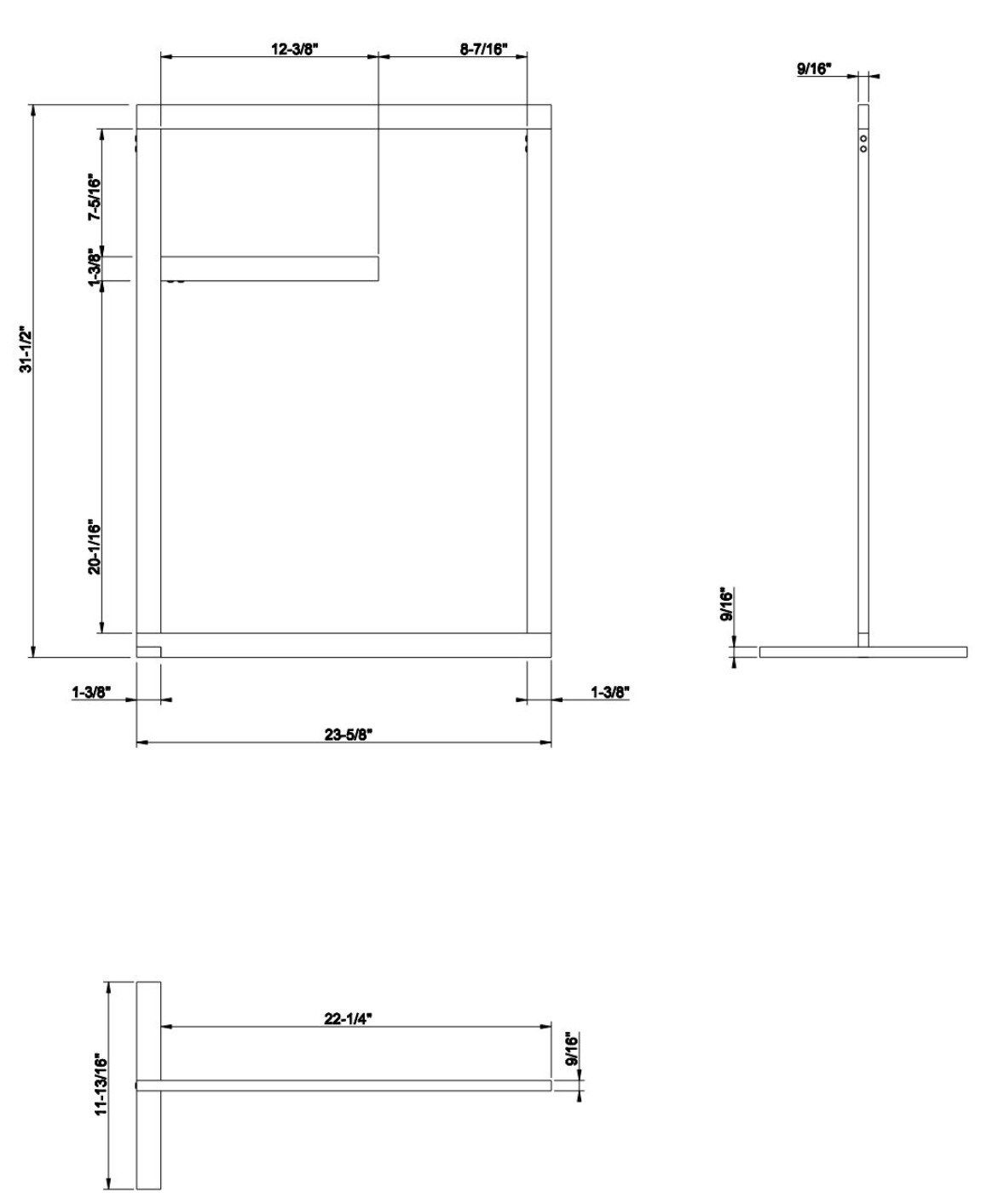 Латунный напольный держатель для полотенец Gessi прямоугольник ARCH-00111207 - Вид №2