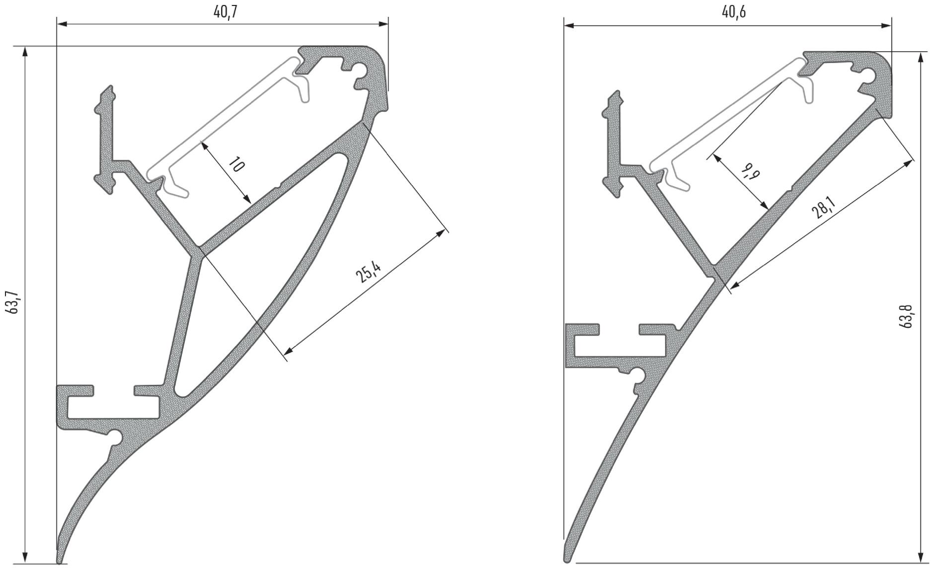 Lumines Lighting Линейный световой профиль для светодиодных модулей  10-0424-10 (conva)  - Вид №5