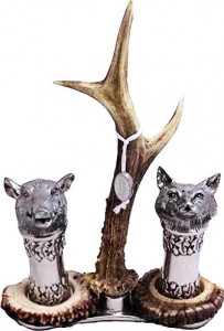 10544530 Wutschka Набор из солонки и перечницы 12х3,5см "Охота" Олово