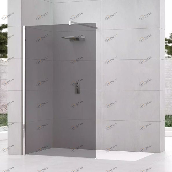 Novellini. Душевой уголок 80x80 см H FUMÉ с хромированным профилем KUADRA KUADH8054K