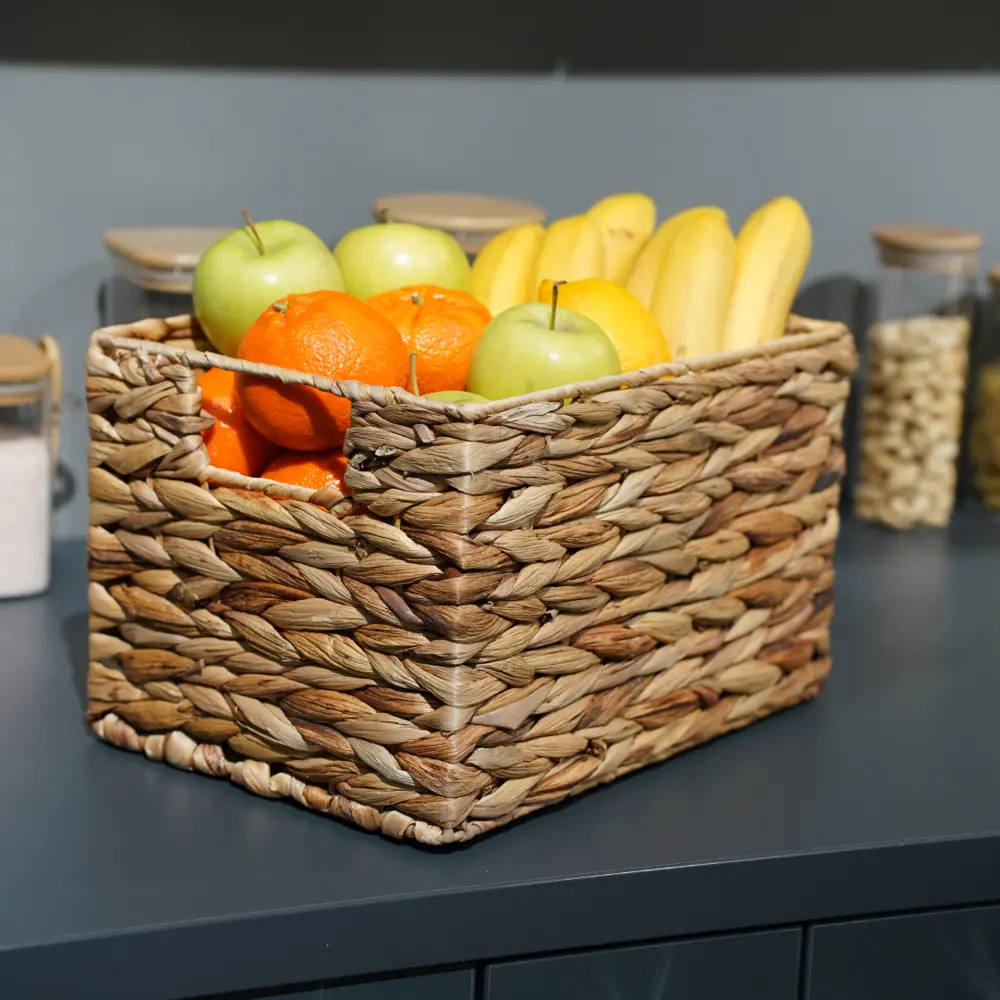 Корзина стеллажная Золотистый колос 22x19x31 см 13 л гиацинт цвет бежевый Santreyd EW-79 L STLM-2021302 - Вид №8