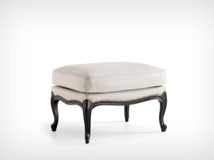 Кожаный прямоугольный пуф