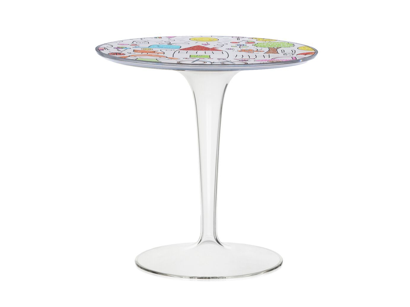 Круглый детский стол из ПММА Kartell TIP TOP KIDS ARCH-00046551