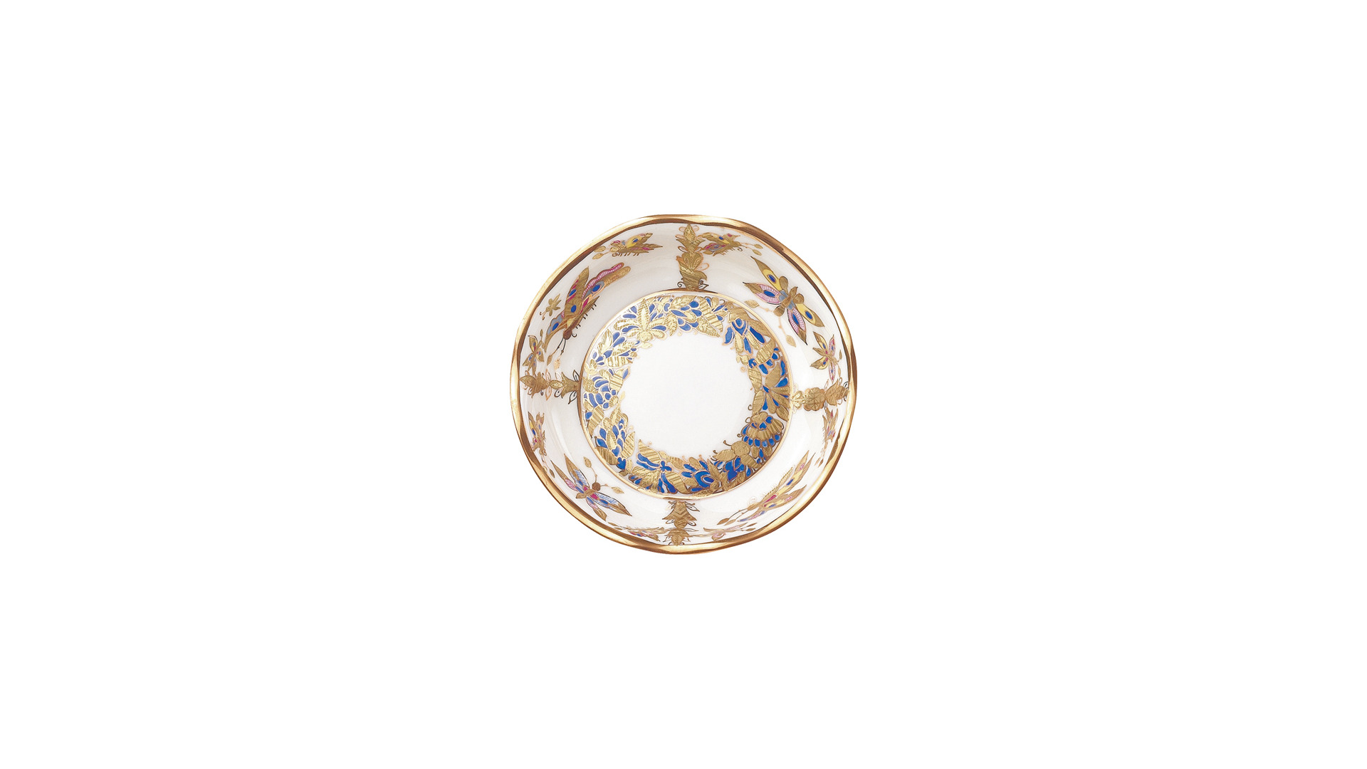 83887 Императорский фарфоровый завод Сервиз чайный 6/30 "Фантастич. бабочки" "Наташа" Фарфор костяной  - Вид №6