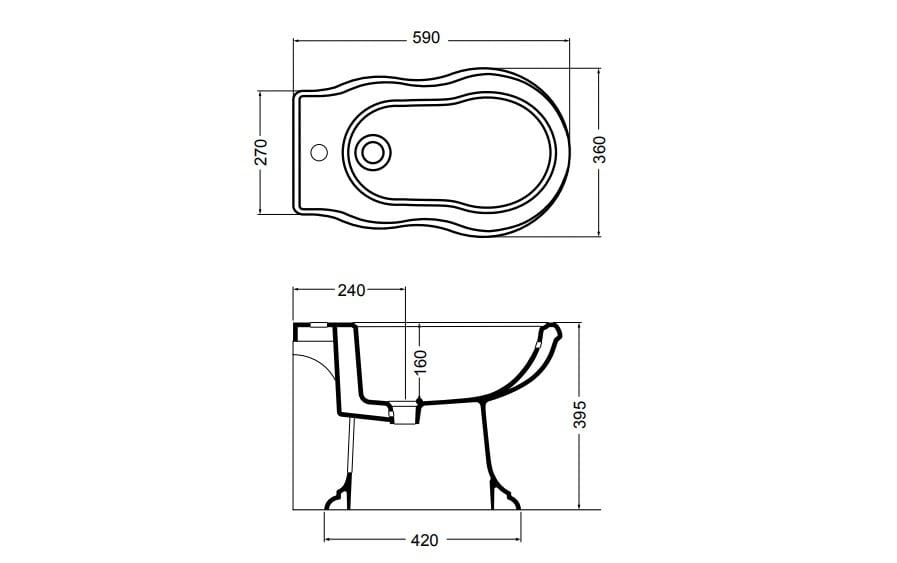 Напольное керамическое биде Axa округ ARCH-00102273 - Вид №5