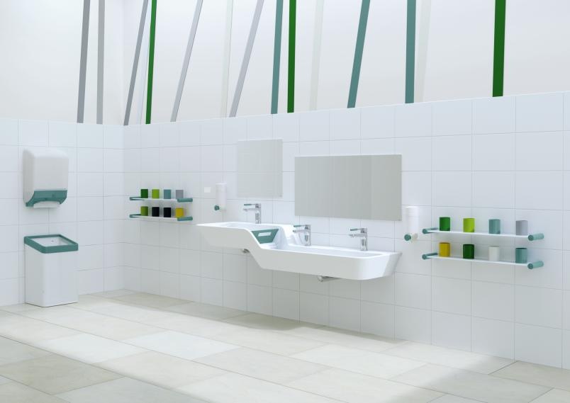 950.12.303 Несколько умывальников с градуированной высотой HEWI Waschtische  - Вид №4