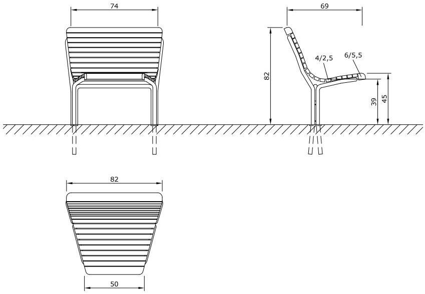 Euroform W Модульная деревянная скамья со спинкой Contour 327, 328, 329, 330 - Вид №7