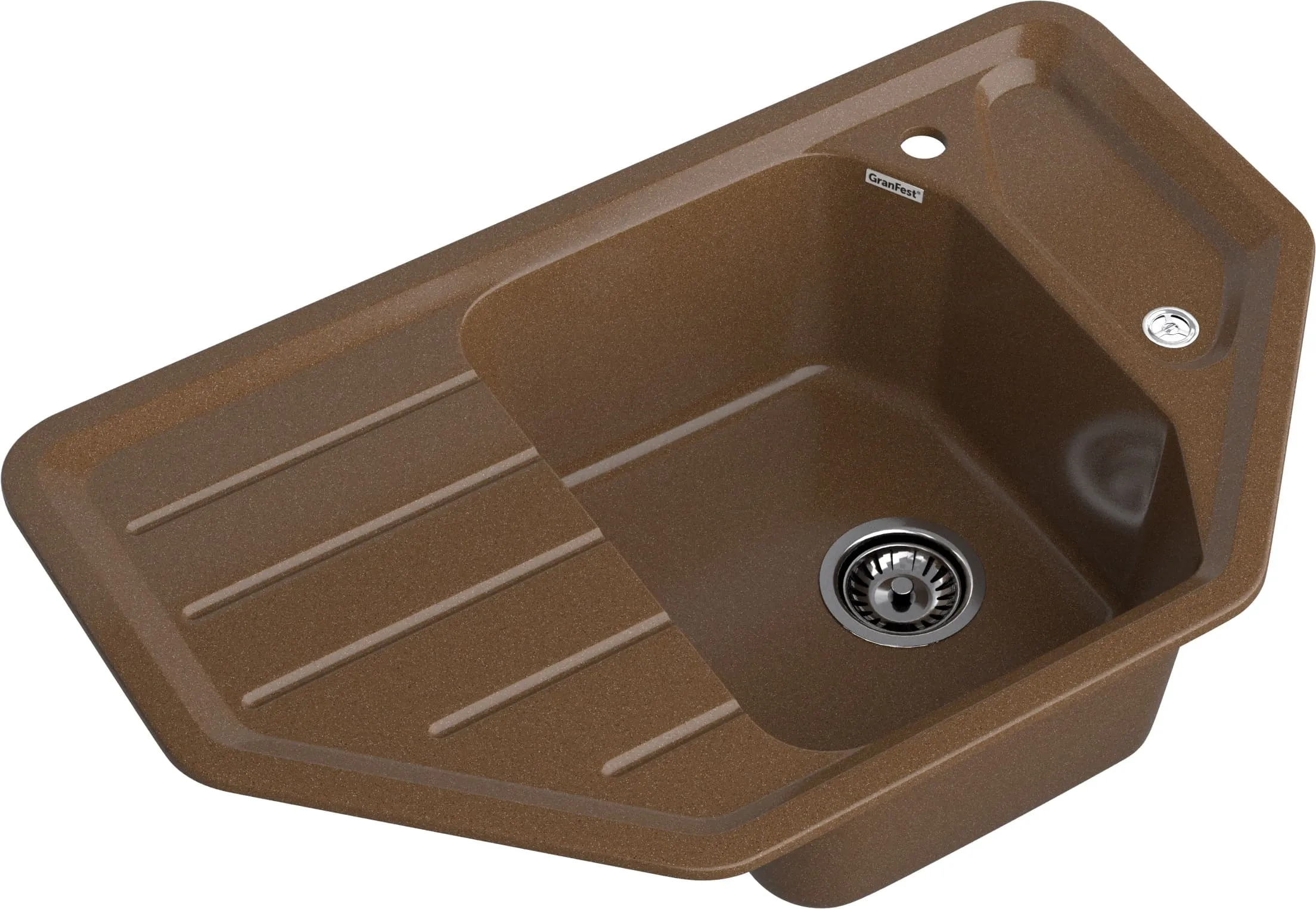 Кухонная мойка Искусственный камень CORNER S308 GranFest C-800E-S308 - Вид №2