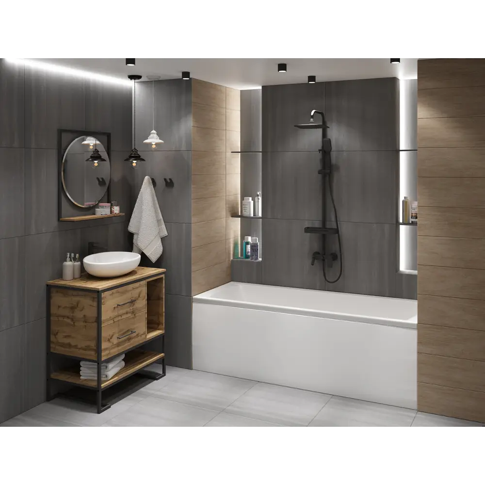 Акриловая ванна 100Acryl Ницца с анатомической спинкой 170x70 см 83240825 У99328 STLM-0039837 - Вид №7