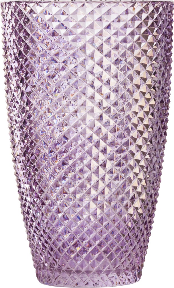 10636346 Cristal de Paris Ваза Cristal de Paris "Диамант" 40см (фиолетовая) Хрусталь