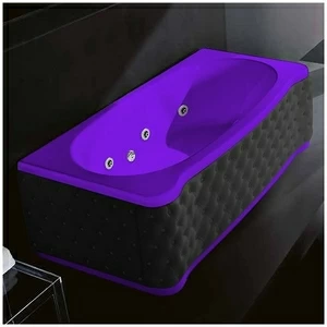 Ванна Gruppo treesse New Classic Young STX-V674B-DX-KC-F фиолетовая с гидромассажем и дезинфекцией прямоугольная правая чёрная кожа