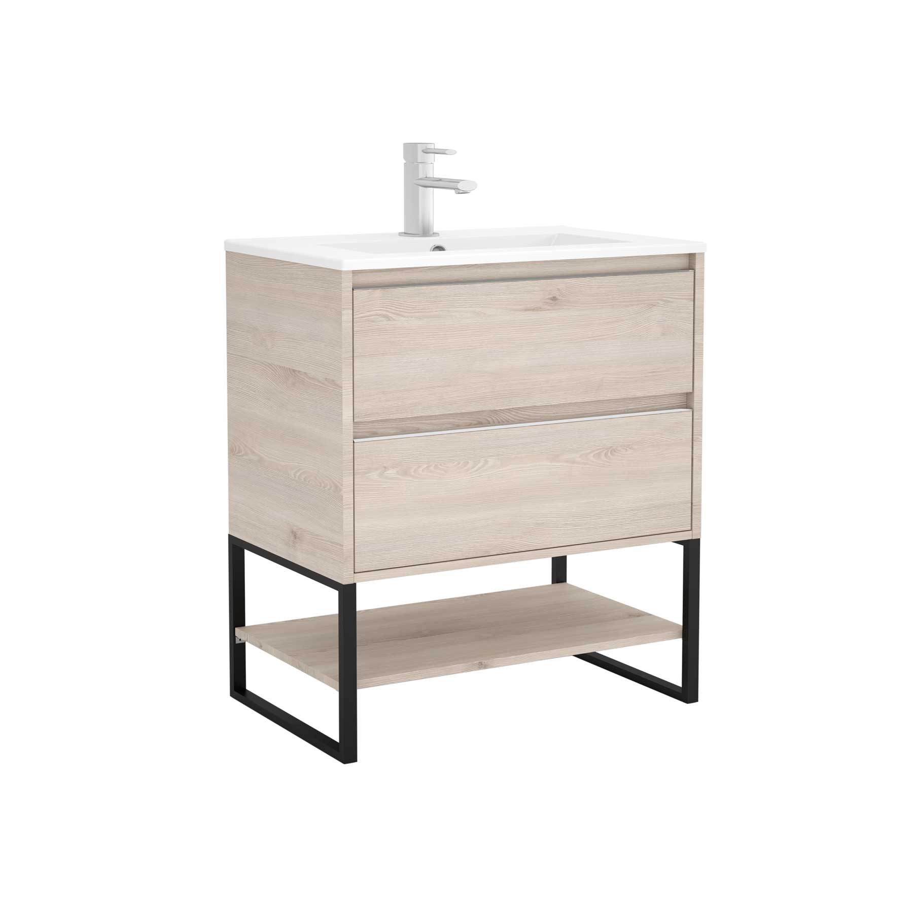 23274 SALGAR Мебель для умывальника S40 800 2 ящика NATURAL 797 x 556 x 385 мм Естественный  - Вид №1