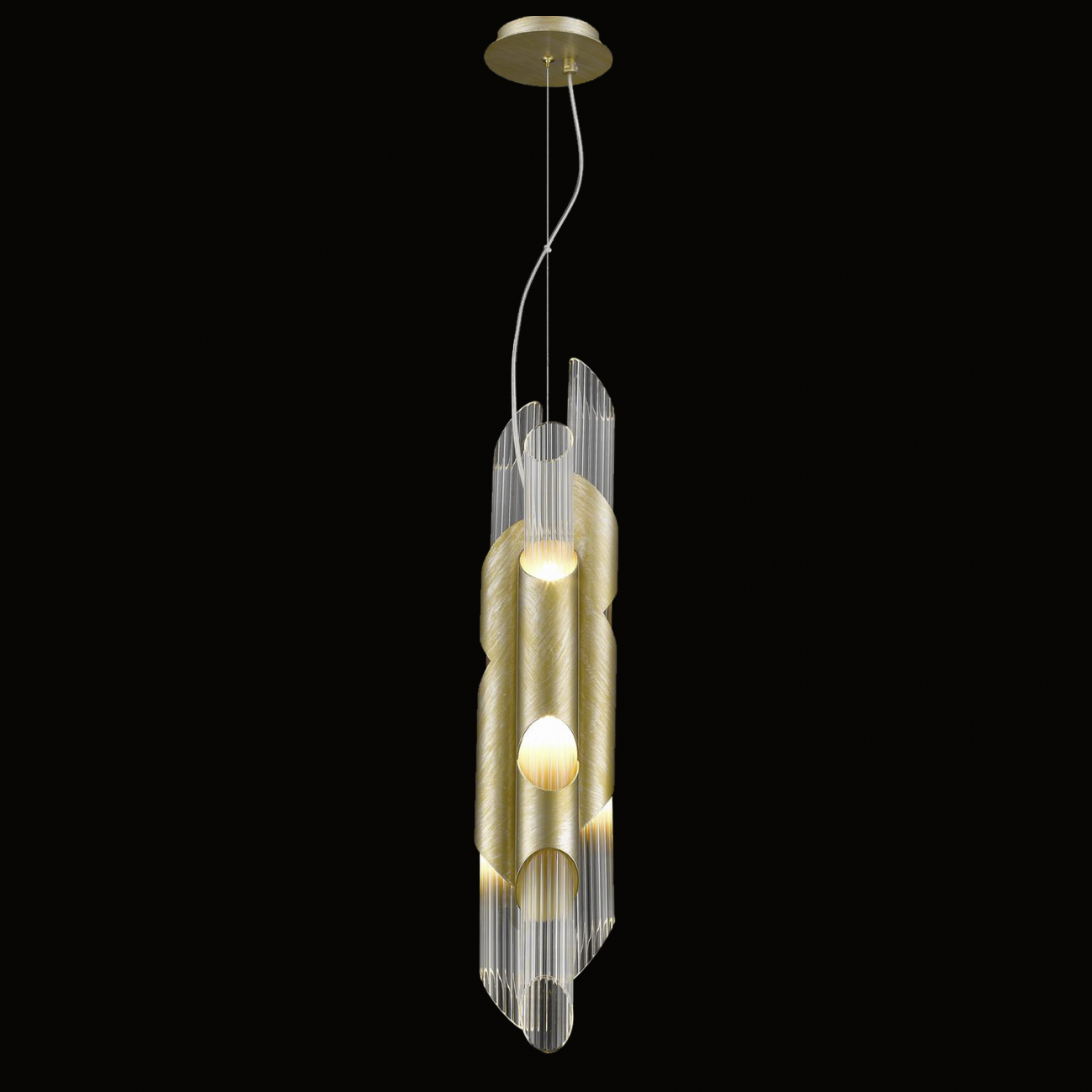 Подвесной светильник P68059-6 от Delight Collection DELIGHT COLLECTION ДИЗАЙНЕРСКИЕ 243869 Прозрачный;золото  - Вид №3