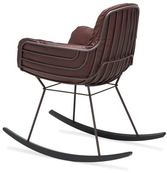 Freifrau Кресло-качалка, обитое кожей, с подлокотниками Leyasol sun-id-1400779 - Вид №1