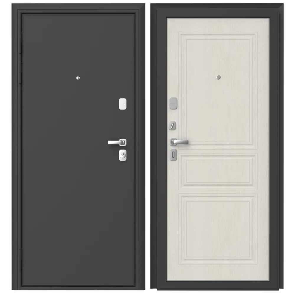 Дверь входная металлическая Премиум Плюс 99x205 см левая дуб белый DOORHAN STLM-2198716