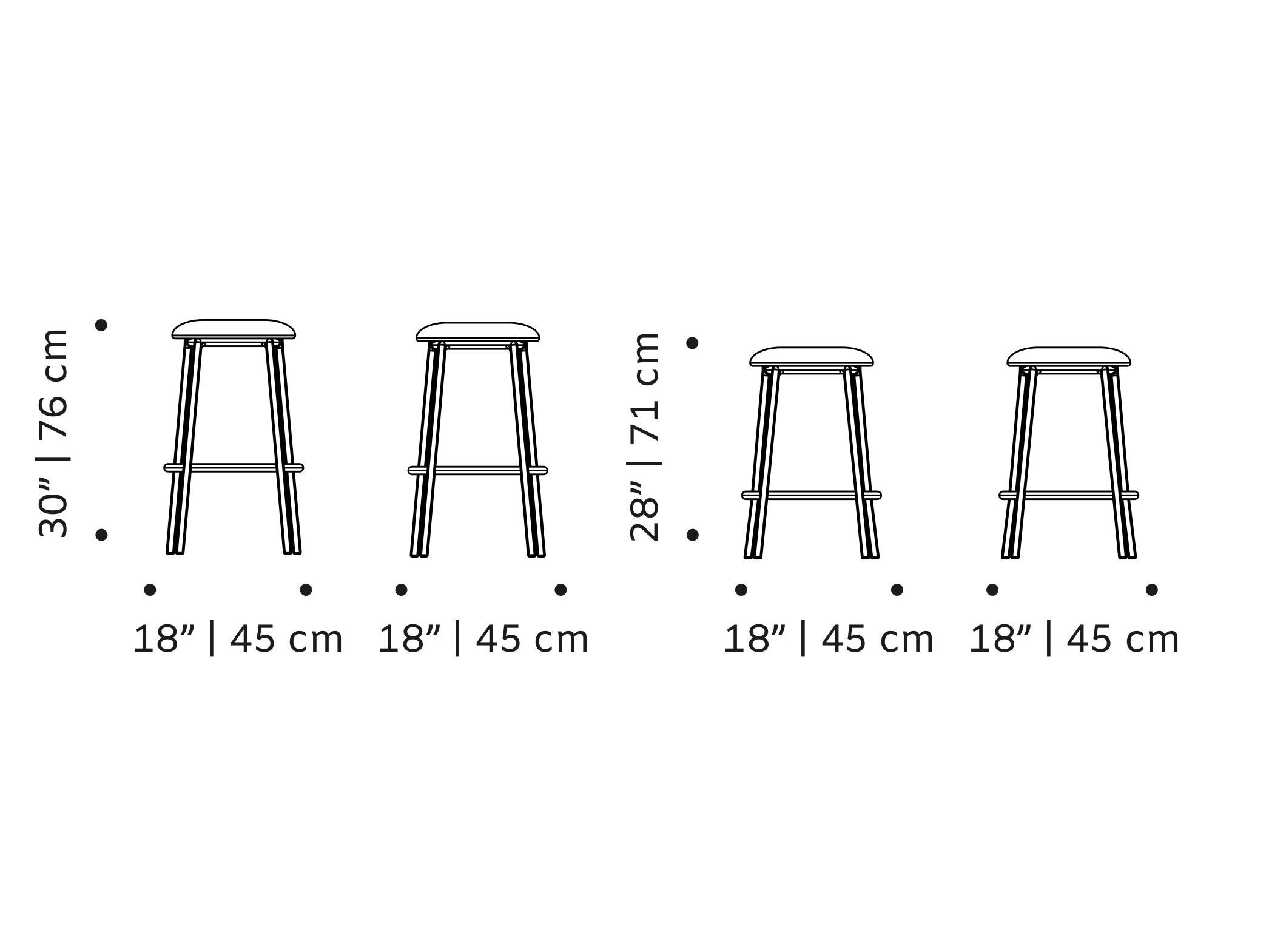 Высокий металлический табурет с подставкой для ног Mambo Unlimited Ideas Louise ARCH-00034858 - Вид №4