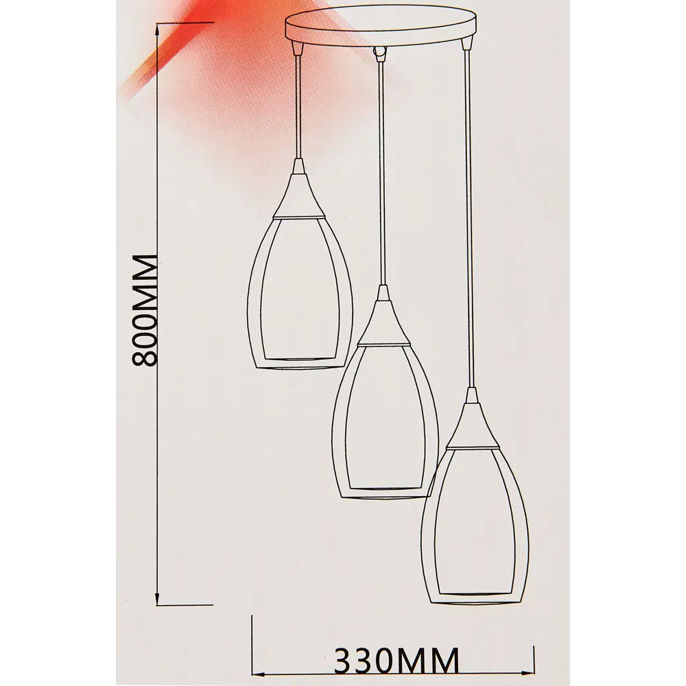 Люстра SCHAFFNER Paso - современная подвесная с тремя плафонами 87460829 STLM-0073915 - Вид №9
