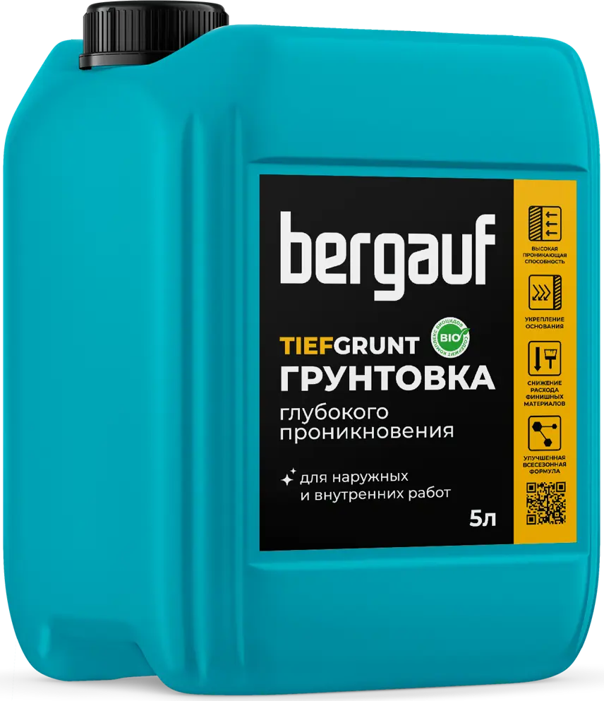 82001565 Грунтовка глубокого проникновения Bergauf TiefGrunt 5 л STLM-0016910