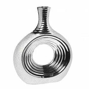 Ваза керамическая серебристая 31 см GARDA DECOR - 00-3886412 Серебро