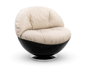 Кожаное вращающееся кресло с каркасом из стекловолокна