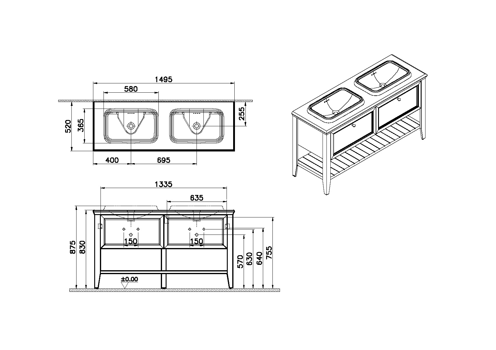 65825 Раковина Vitraglobal Valarte  - Вид №1