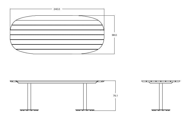 Садовый стол из тикового дерева TRIBÙ T-Table ARCH-00065281 - Вид №5