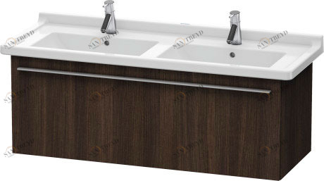 XL605905353 X-Large Тумбочка подвесная Каштан темный, декор Duravit