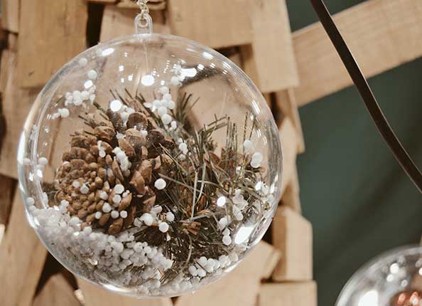 PS112 Прозрачные пластиковые шарики Dekoraniaevents Navidad 