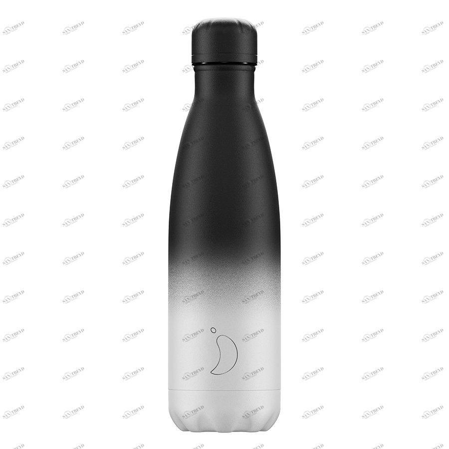 Термос 500 мл черно-белый Gradient Monochrome CHILLY'S BOTTLES ДИЗАЙНЕРСКИЕ 00-3947984 Белый;черный 