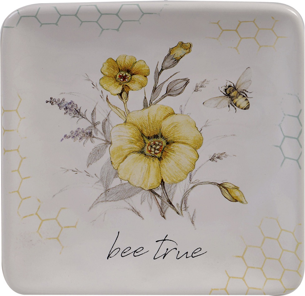 10672187 Certified International Тарелка пирожковая Certified Int. Пчелки 15х15см, керамика Керамика 