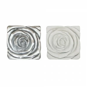 Панно декоративное настенное гипсовое 80х40 см белый и серебряный 2 Roses EVENHOME  00-3878814 Белый;серебро