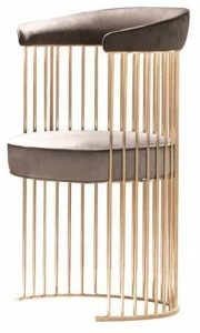 ANA ROQUE INTERIORS Стул из латуни с подлокотниками Luxury