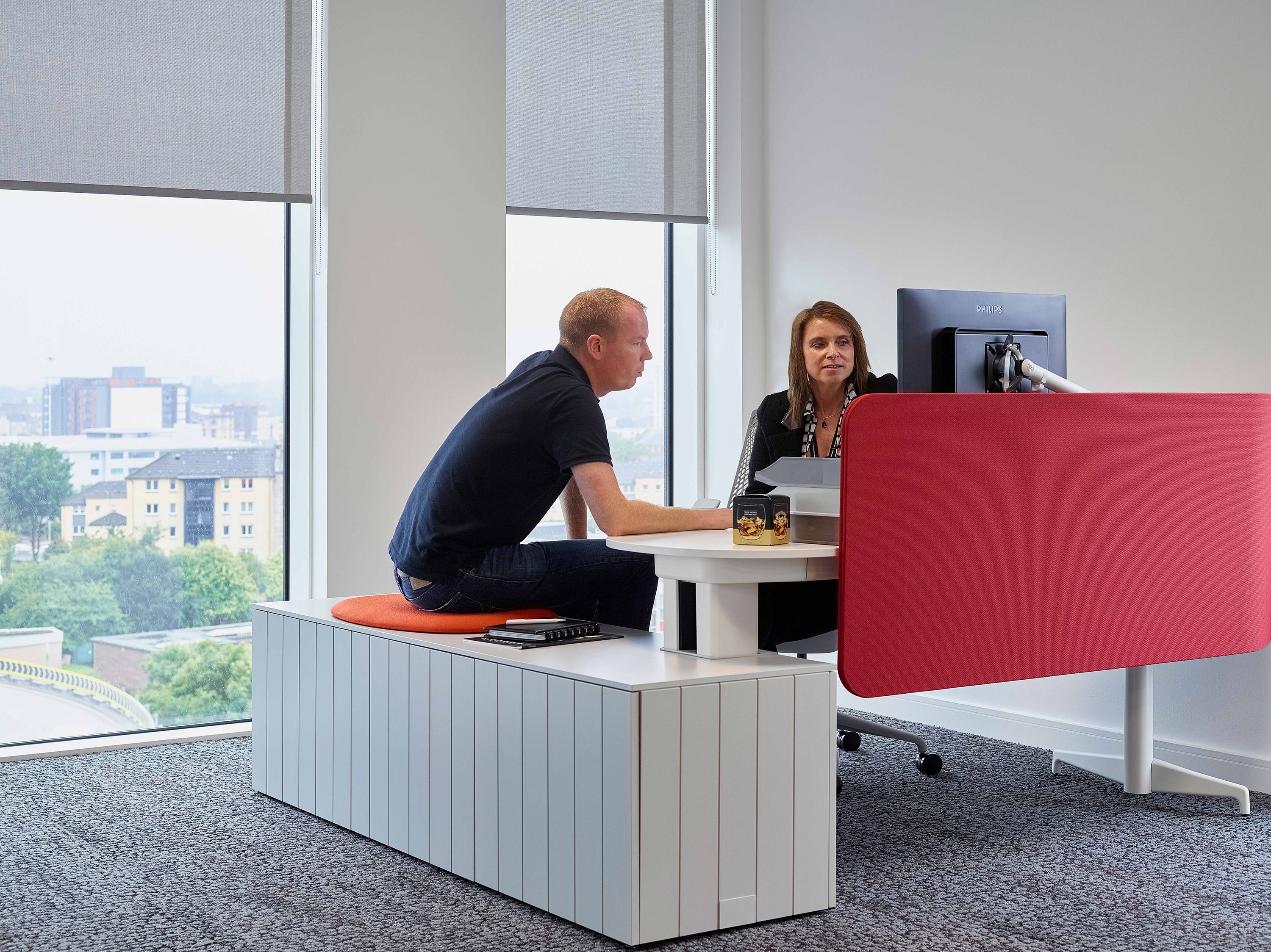 Секционный стол с регулируемой высотой и встроенной полкой Herman Miller местный ARCH-00031861 - Вид №10