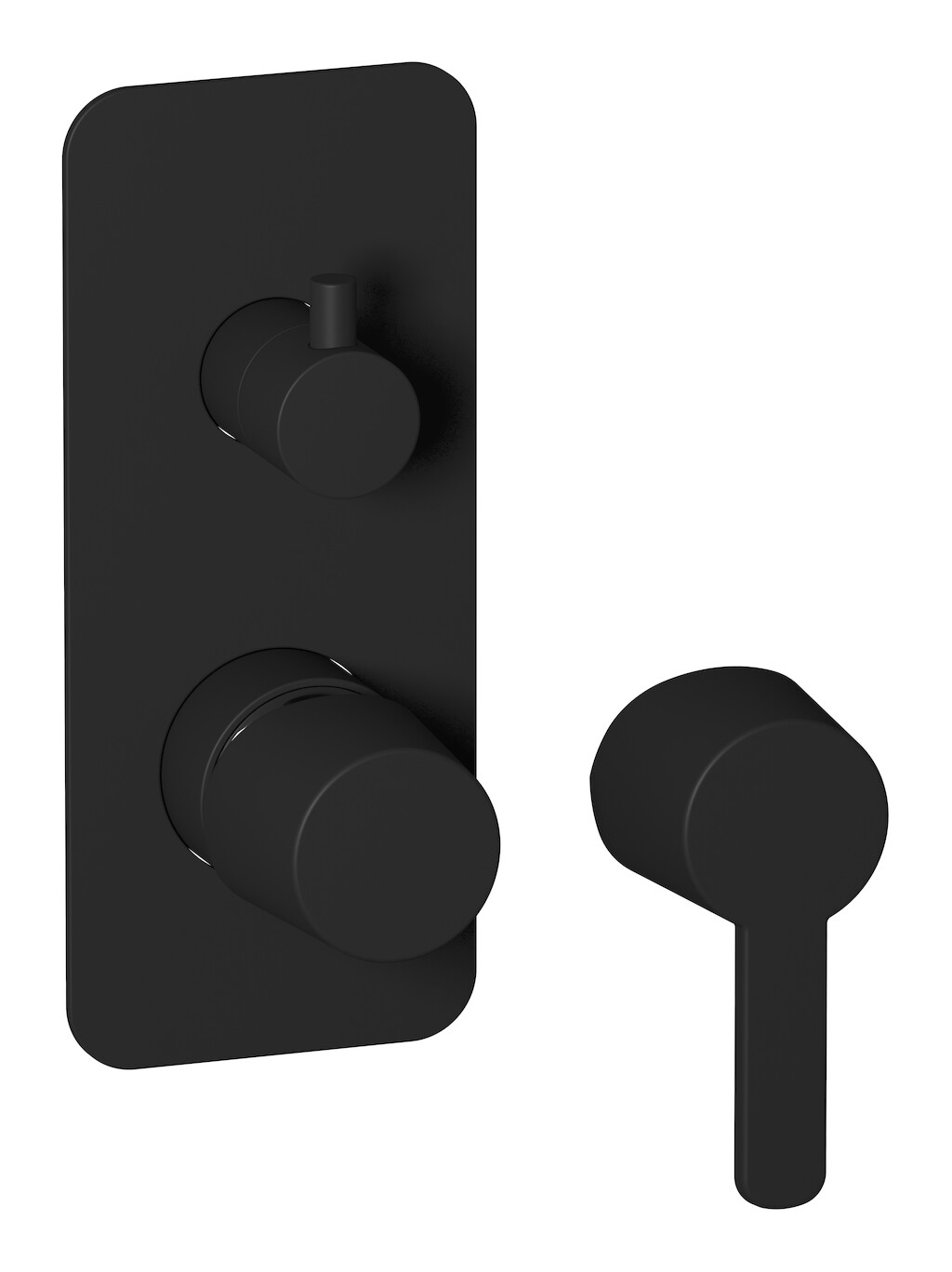 Встроенный смеситель для душа с двухходовым дивертером WE ARE IB aa323np_23 Matt Black TAAAC