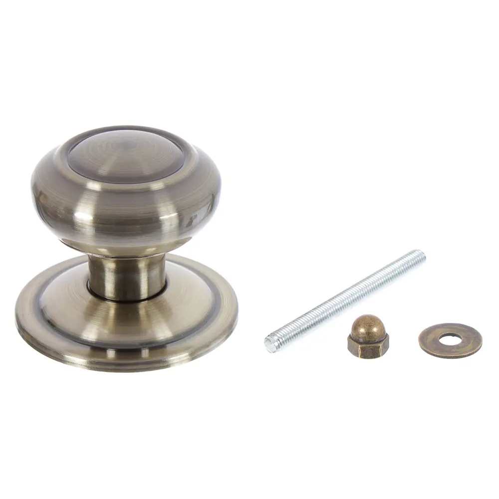 Ручка-кноб без механизма сталь глянцевое покрытие цвет бронза Acciaio MANZZARO STLM-2164362 - Вид №1