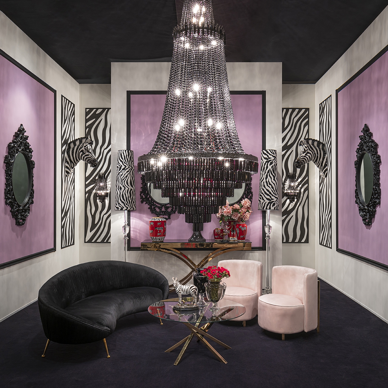 710171-BW ABHIKA ПОЛОСЫ НА СТЕНУ BLACK/WHITE  - Вид №1