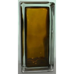 Стеклоблок Vitrablock Волна окрашенный внутри половинка цвет бронзовый