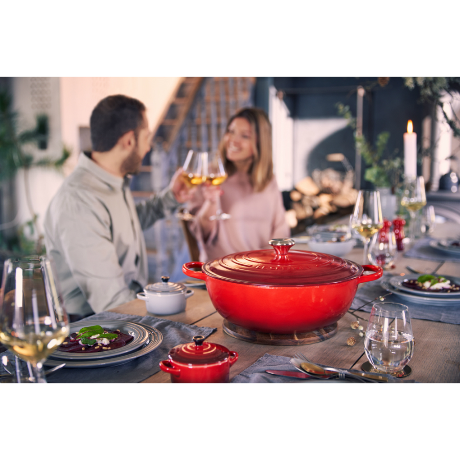 Казан чугунный Le Creuset, Ø32 см, вишневый 21114320600430 - Вид №4