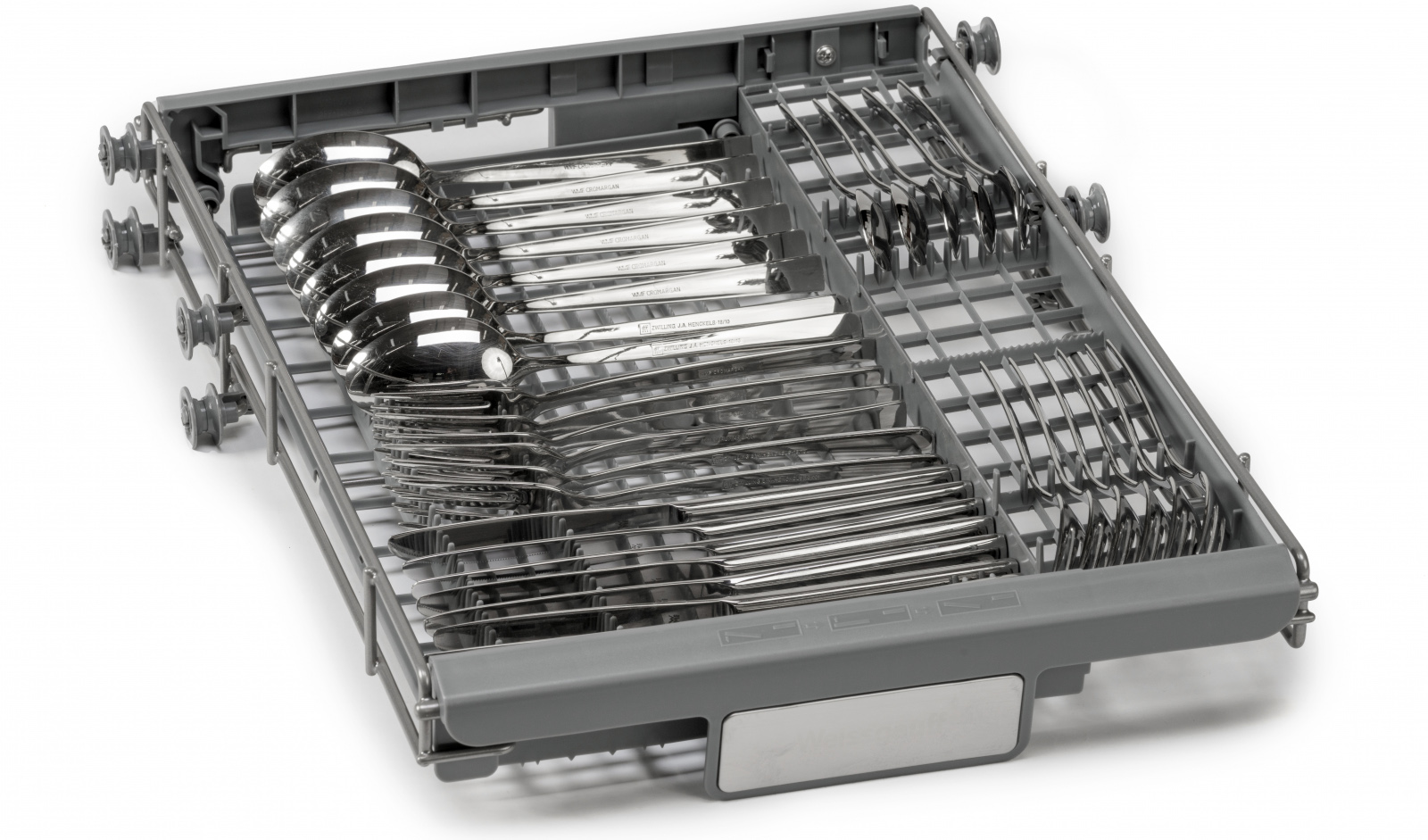DW 4015 Узкая отдельностоящая посудомоечная машина, 45см, 9 комплектов, 5 программ, 1/2 загрузка, аквастоп, серебристая Weissgauff Santreyd  - Вид №7