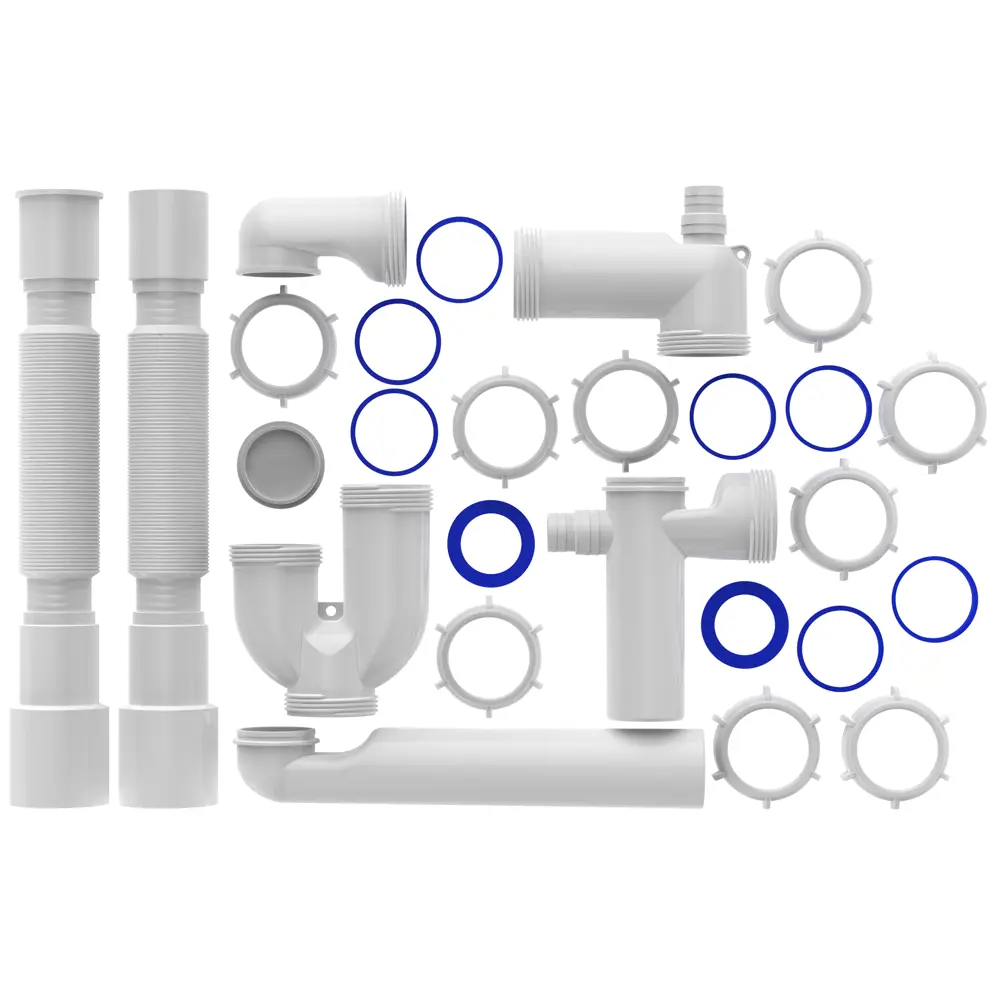 Сифон для двойной мойки EQUATION с двумя отводами 40 мм 89209834 STLM-0809501 - Вид №5