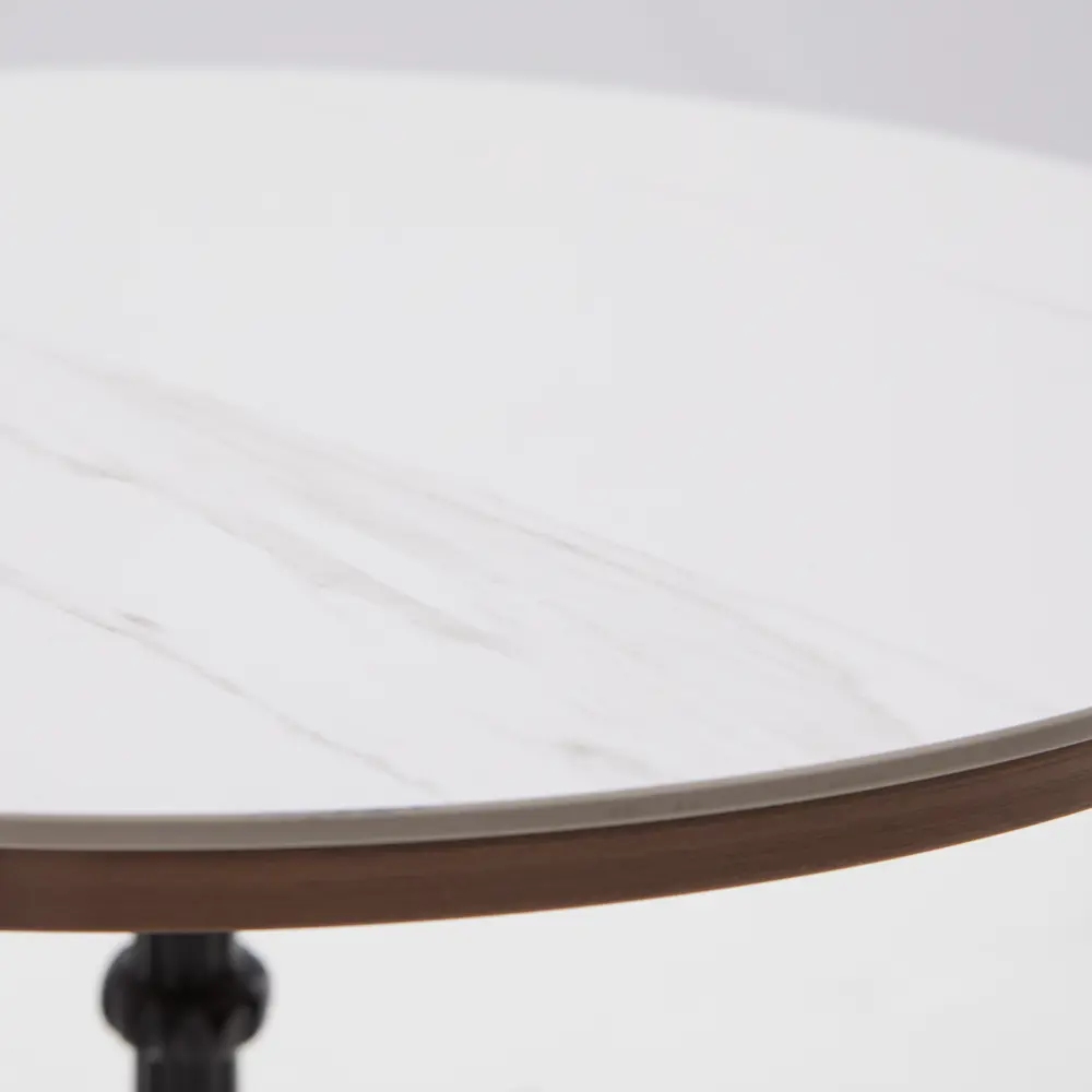 Стол садовый Naterial Paris 60x60x74.5 см чугун/камень цвет бежево-черный STLM-2100781 - Вид №2