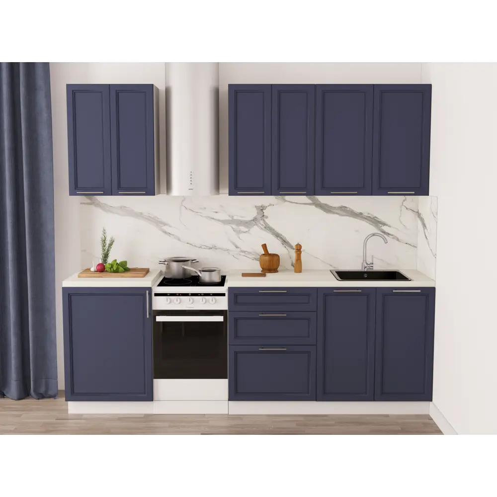 Столешница DELINIA Маренго белая мраморная для кухни 80×120 см 85342435 STLM-0061973 - Вид №7