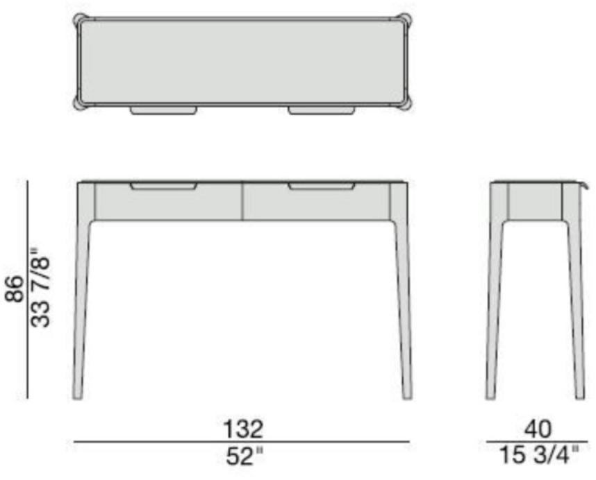 Porada Прямоугольная деревянная консоль Iron sun-id-1489808 - Вид №2